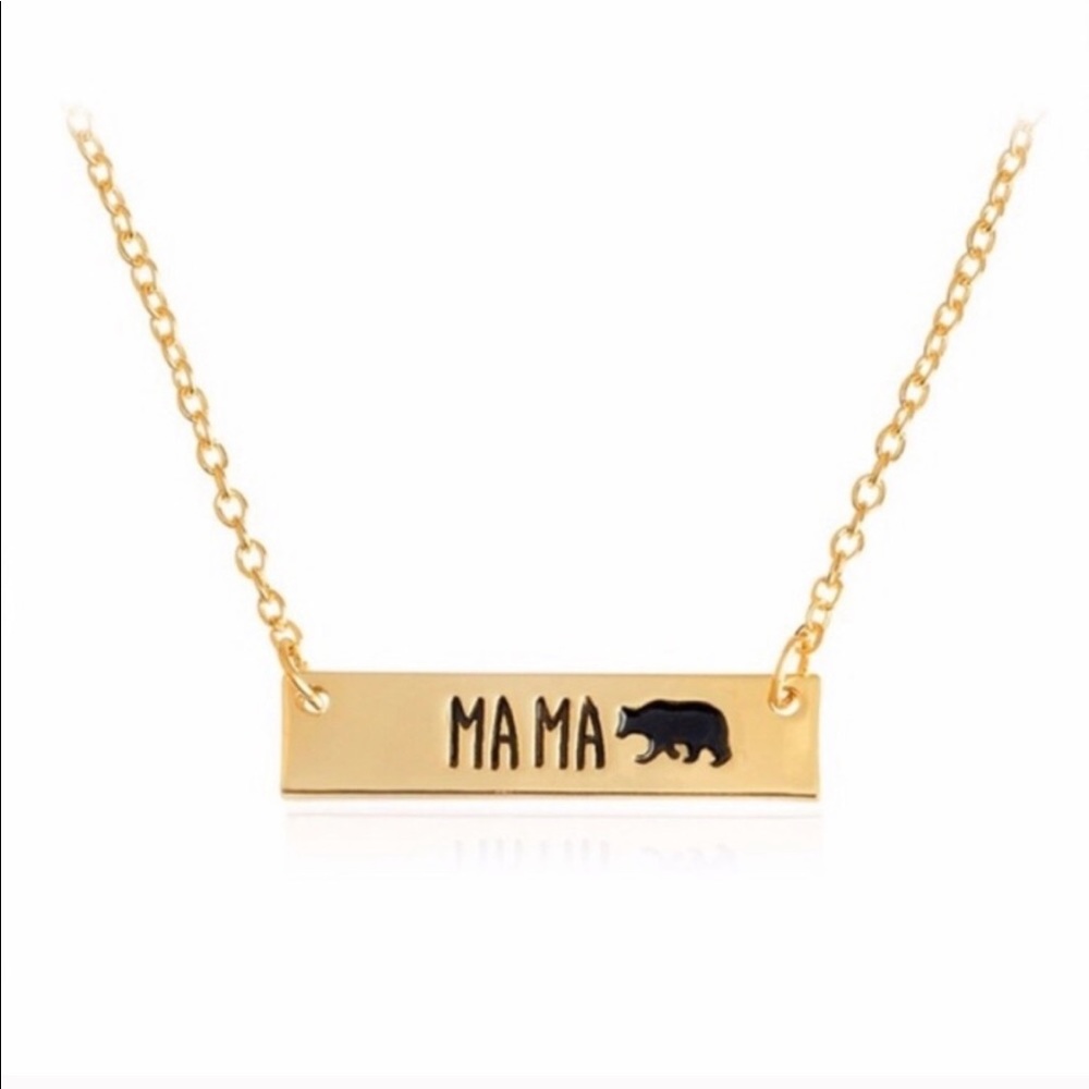 Mama Bear Necklace gold